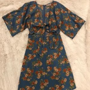 amuse society tie front dress